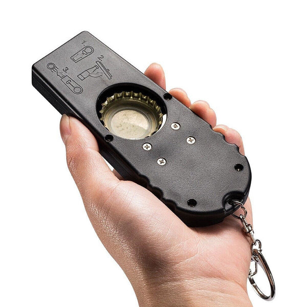 Bottle Cap Launcher Beer Drink Shooter Key Opener Flying Gun Ring Gift Top Zappa