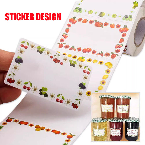 500X Adhesive Freezer Food Jam Stickers Label Kitchen Sticker Food Storage Label