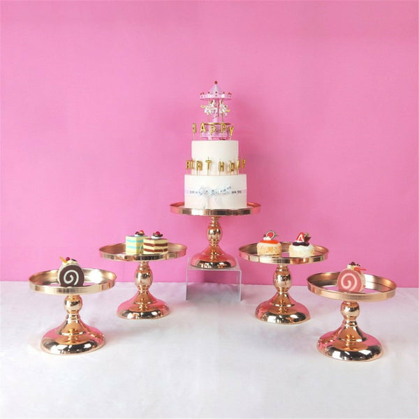 2 Tiers Mirror Top Cake Stands Rack Metal Cake Holder Wedding Party Display AUS