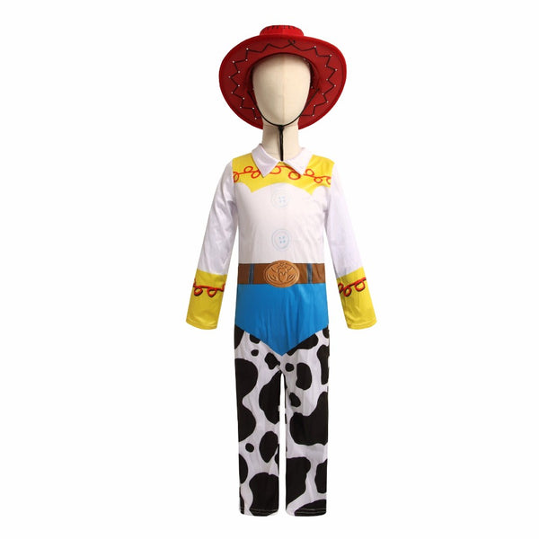 Girls Cowgirl Sheriff Costume Kids Western Fancy Dress Book Week Party Outfit Hat