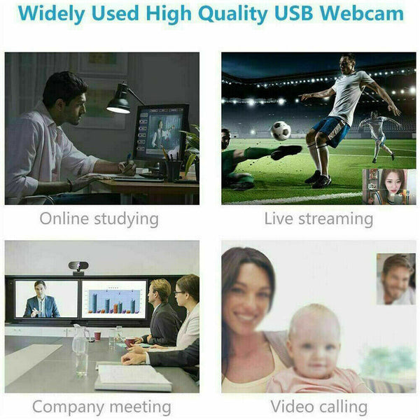 Mac Computer PC Built-in Microphone Webcam Full HD 1080P USB Laptop Web Camera