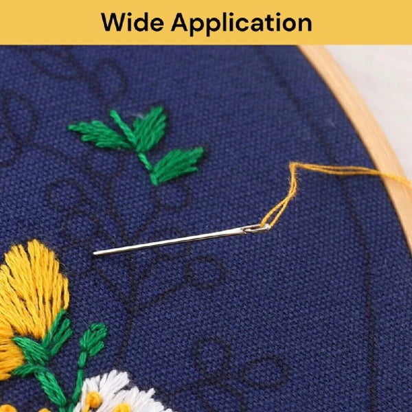 12 PCS Stainless Steel Self-threading Needles Opening Sewing Darning Needles AUS