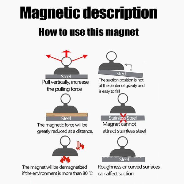 Neodymium Salvage Hook Magnet Fishing Hunting Detector Treasure