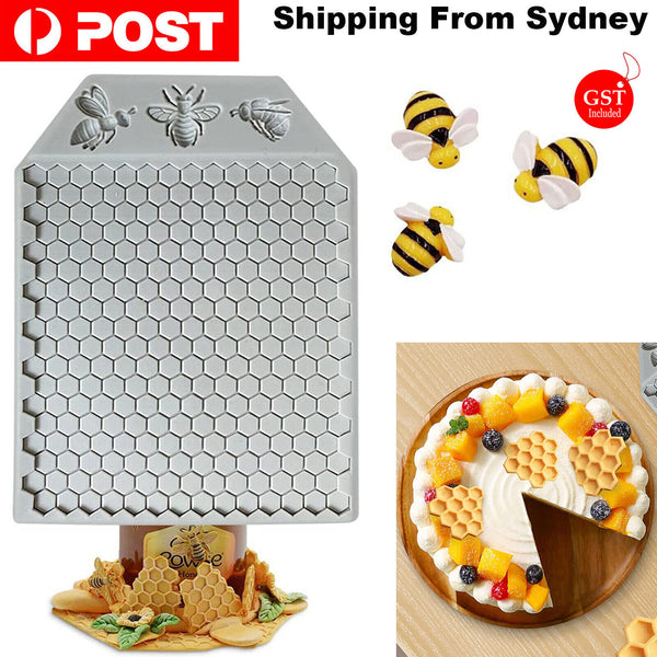 Bee Honeycomb Silicone Cake Fondant Sugarcraft Mold Chocolate Baking Moulds Tool