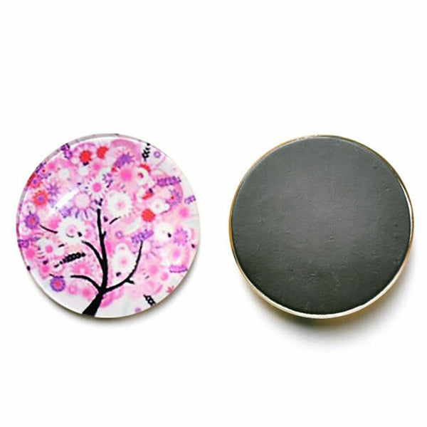 24 pcs Fridge Magnets Tree Of Life Glass Stickers Whiteboard Decoration For Home