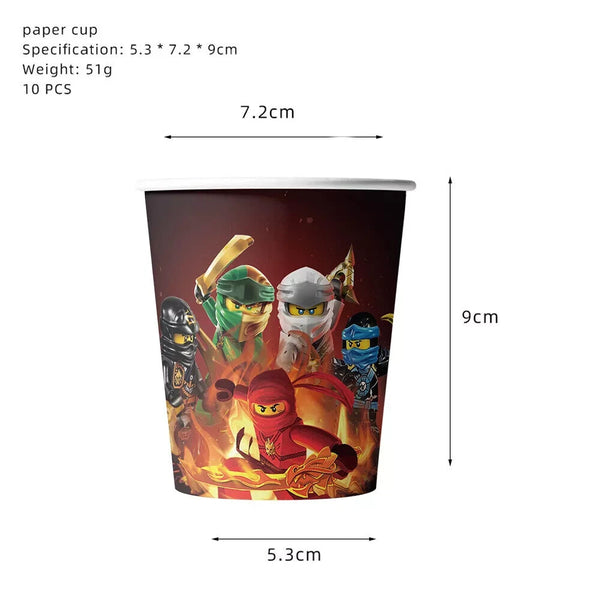 Ninjago Party Tableware Party Supplies Kids Birthday Banner Topper Balloon Plate