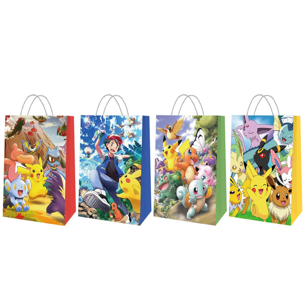 Pikachu Birthday Party Paper Lolly Loot Bag Box Balloons Stickers Party Favour