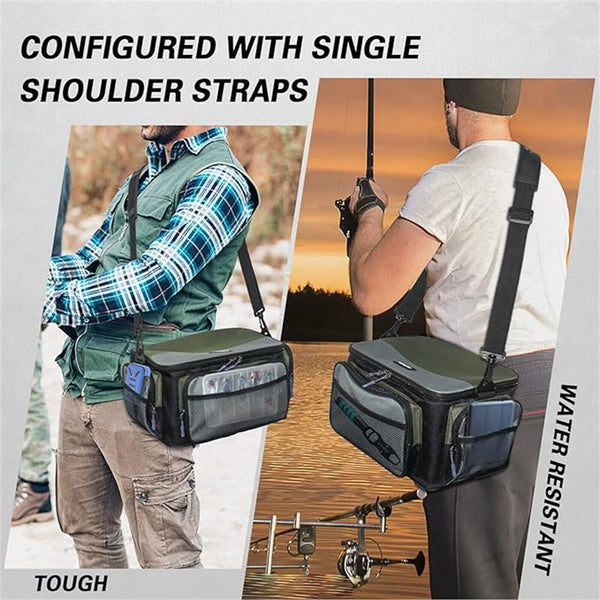 2x Lure Fishing Bag Handbag Shoulder Waist Backpack Reel Gear Tackle Storage Bag