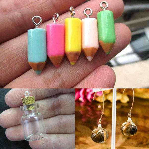 300PCS Small Tiny Mini Eye Pins Eyepins Hooks Eyelets Screw Threaded Peg 8x4mm