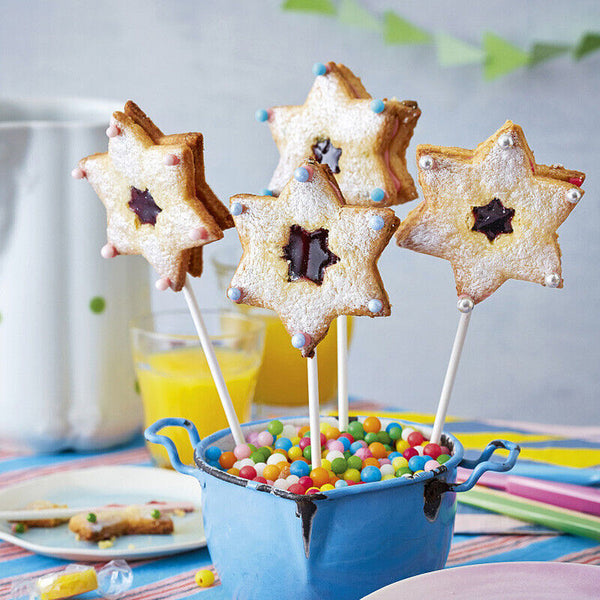 200pcs Cake Pop Sticks White Paper Stick Lolly Lollipop Candy Party - 15cm Long