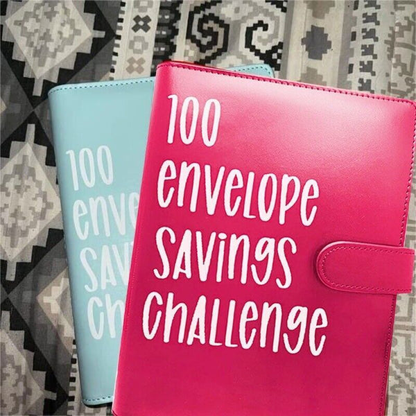 2PCS 100 Envelope Challenge Binder Budget Binder Savings Challenge Planner Book