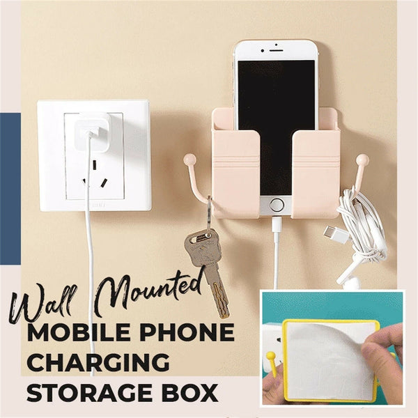 8PCS Wall Mounted Phone Remote Control Stationery Holder Storage Box Organizer
