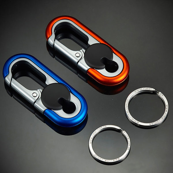 1X Stainless Steel Buckle Carabiner Keychain Key Ring Clip Hook Outdoor Climbing