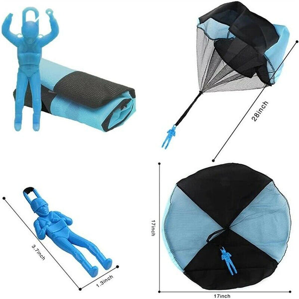 Hand Throwing Mini Soldier Parachute Funny Toy Kid Outdoor Game Play