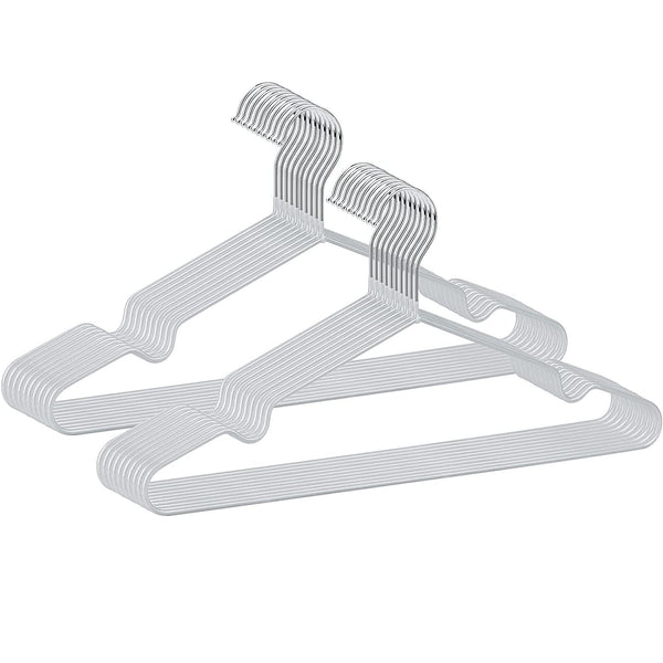 50 Pack Metal Clothes Hangers – Non Slip Rubber Coated Wire Hangers for Suits, Coats and Shirts