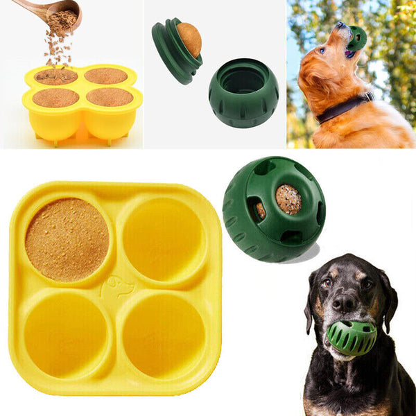 Dog Feeding Toy Woof Long-Lasting Dog Toy with Treat Tray Mold Pet Pupsicle Up