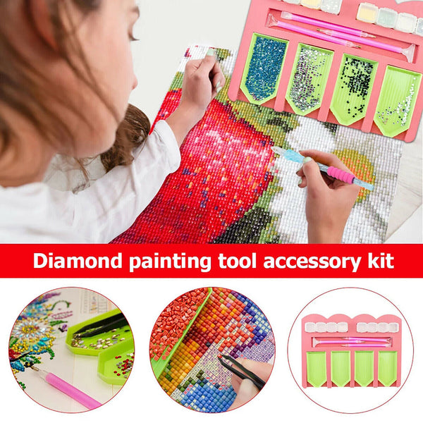5D Diamond Painting Tools Box Diamond Accessories Tray Art Craft Pen Rhinestones