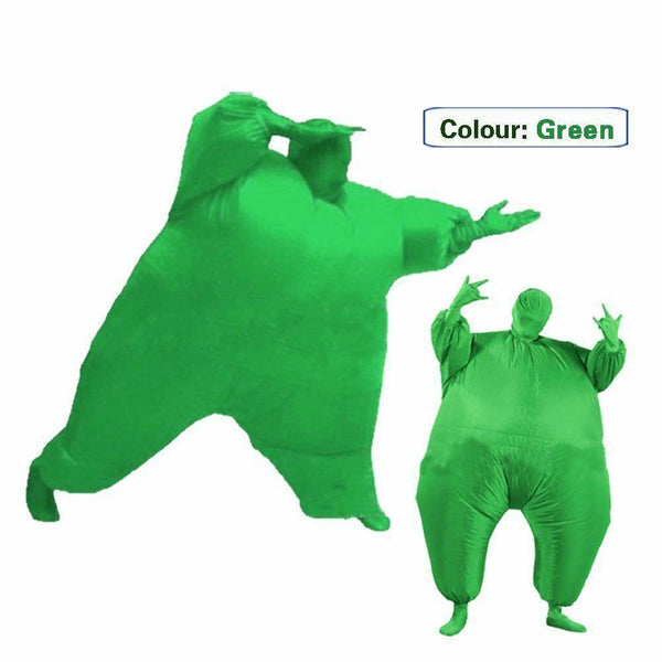 Inflatable Fancy Chub Fat Masked Suit Dress - Blow Up Halloween Party Costume