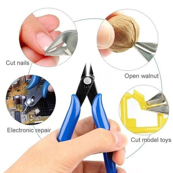 Flush Side Cutters Precision Shear Wire Snips Diagonal Pliers Mini Cable Cutters