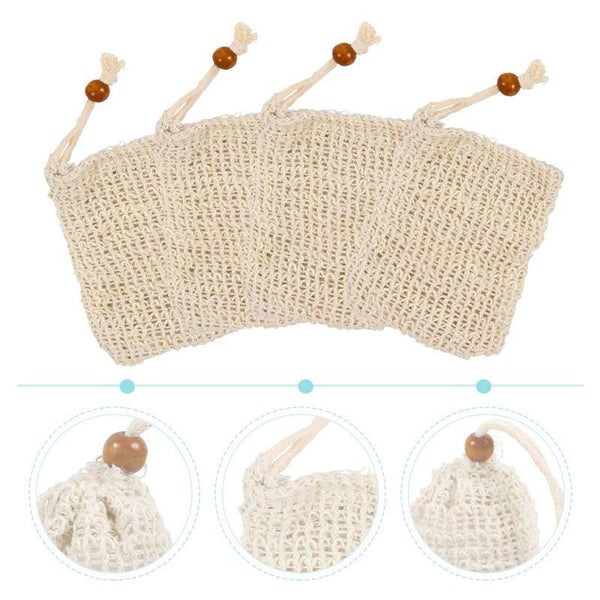 20pcs Ramie Soap Exfoliating Bags | Foaming Soap Saver Pouch with Drawstring
