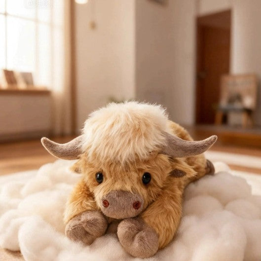 Highland Cow Plush Toy Soft Stuffed Animal Weighted Plush 25CM 45CM 55CM