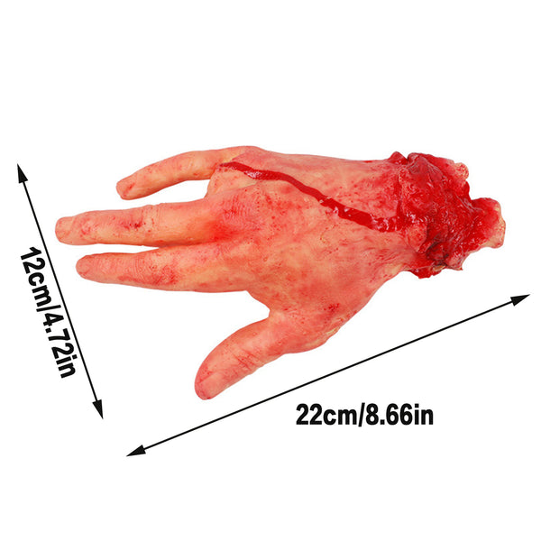 Halloween severed arm prop with lifelike detail