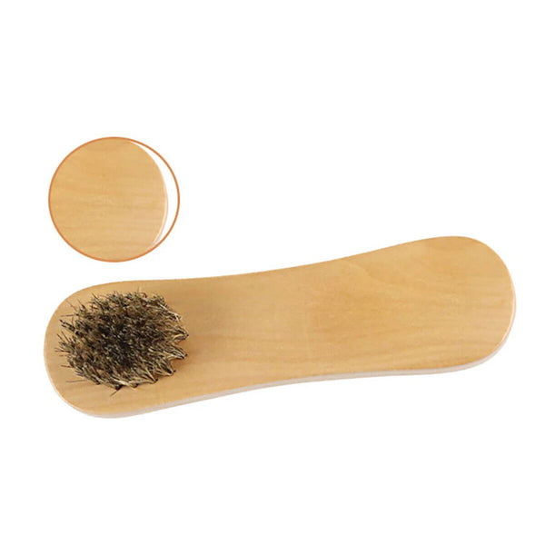 Double sided leather shoe polish brush oval oiled scrub shoe cleaning tool AU