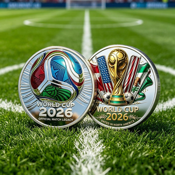 3D Commemorative Coin Football Souvenir Collectible USA Canada Mexico 2026