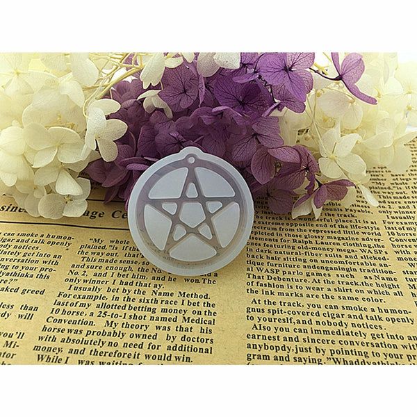 Silicone Pentagram Silicone Pendant Mould Pentacle Jewellery Resin Epoxy Casting