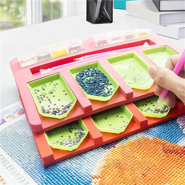 5D Diamond Painting Tools Box Diamond Accessories Tray Art Craft Pen Rhinestones