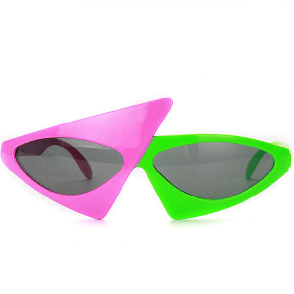 HipHop Triangular Green Style Contrast Roy Pink Asymmetric Purdy Color Sunglass