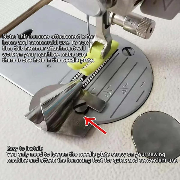 8Pcs Sewing Rolled Hemmer Foot, 3mm-10mm 8 Sizes Wide Rolled Hem Pressure Foot