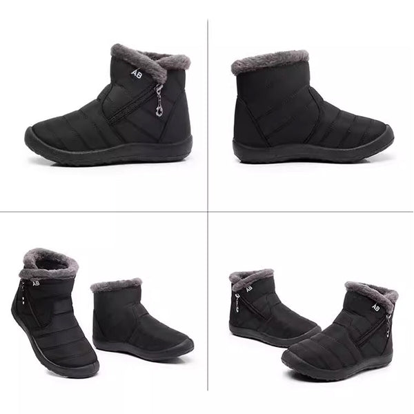 Winter Snow Boots Warm Fur Lined Ankle Boots Non Slip Casual Shoes for Men Women