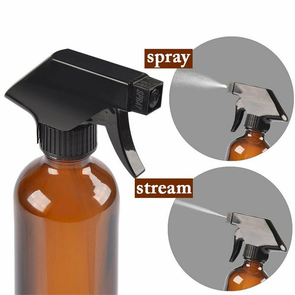 5X 500ML Amber Glass Spray Bottles + 5X Glass Roller Bottle Essential Oils Aroma