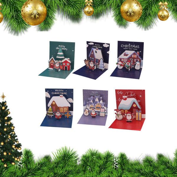 6 Pack 3D Pop Up Christmas Cards Pop Up Funny Christmas Greeting Cards