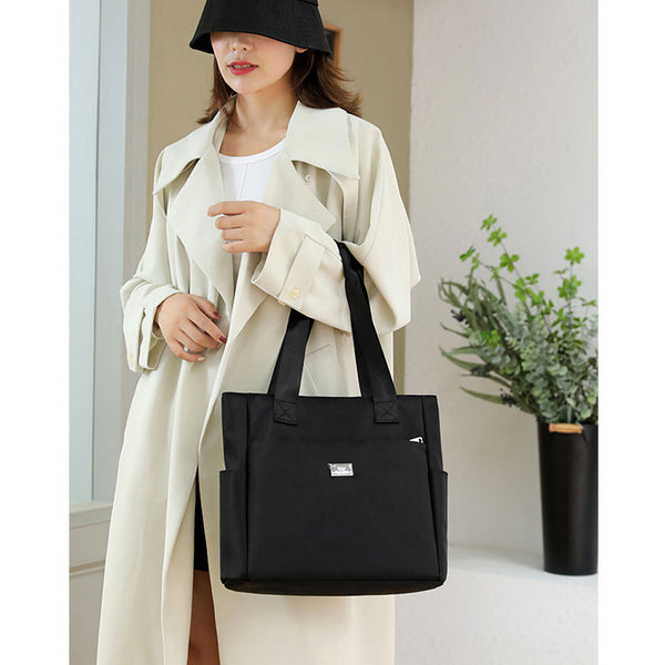 2pcs Waterproof Nylon Shoulder Bag | Multi-Pocket Travel Tote Laptop Work Handbag