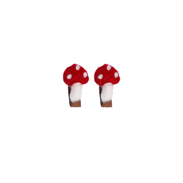 Autumn Winter Cute Mushroom Sheep Felt Hair Clip Children's Hair Accessories