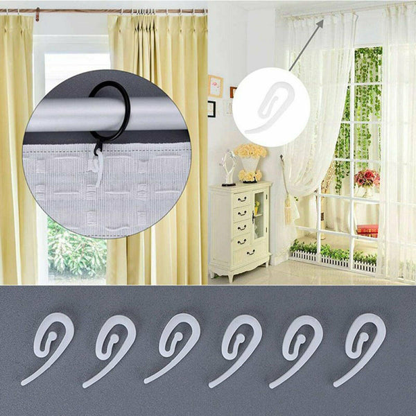 10-100X Multipurpose Window Curtain Clothes Metal Clips Rings Hook Hanging New A