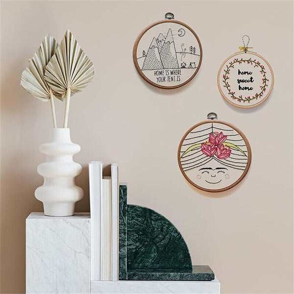10PCS Embroidery Hoop Vintage Style Flexi Hoop Hand Embroidery Display Frame NEW