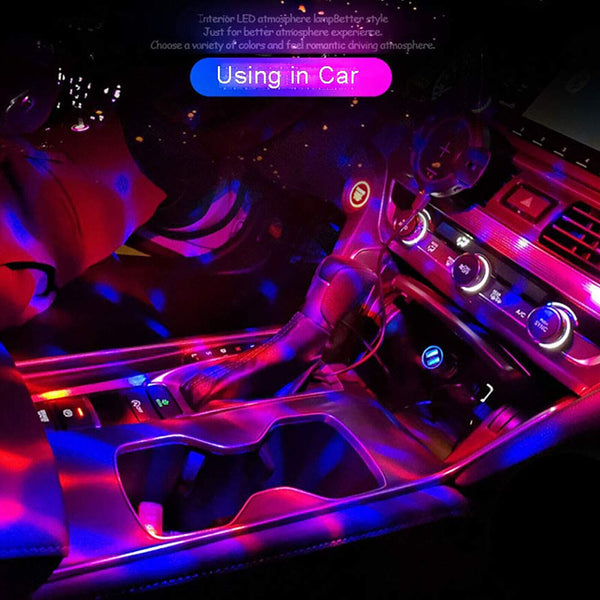 2PCS USB Mini LED RGB Disco Stage Light Party Club DJ KTV Magic Phone Ball Lamp