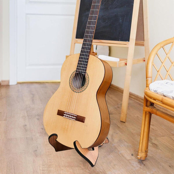 Folding Guitar Stand Floor Rack Electric Acoustic Bass Gig Holder Portable Wood