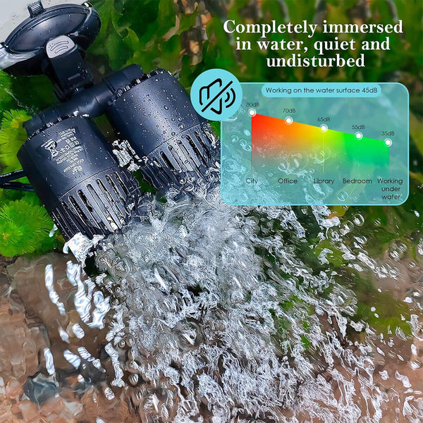 Aquarium Wave Maker Fish Tank Water Circulation Pump Powerhead with Suction Cup