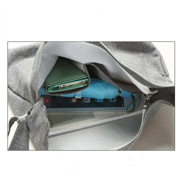 2PCS Women's Canvas Shoulder Bag Set – Large Everyday Tote Bags