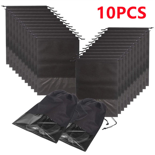 Portable Shoes Bag Travel Storage Pouch Drawstring Bag Non-woven Shoe Bag