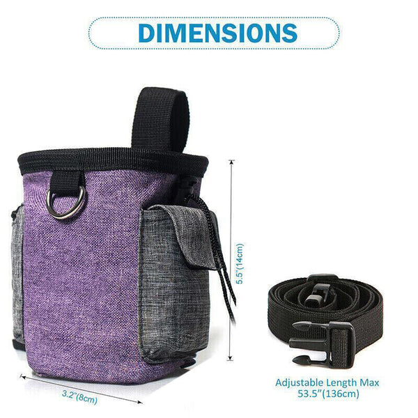 Puppy Pet Dog Obedience Training Treat Bag Feed Pouch Garbage Collection Bag AU