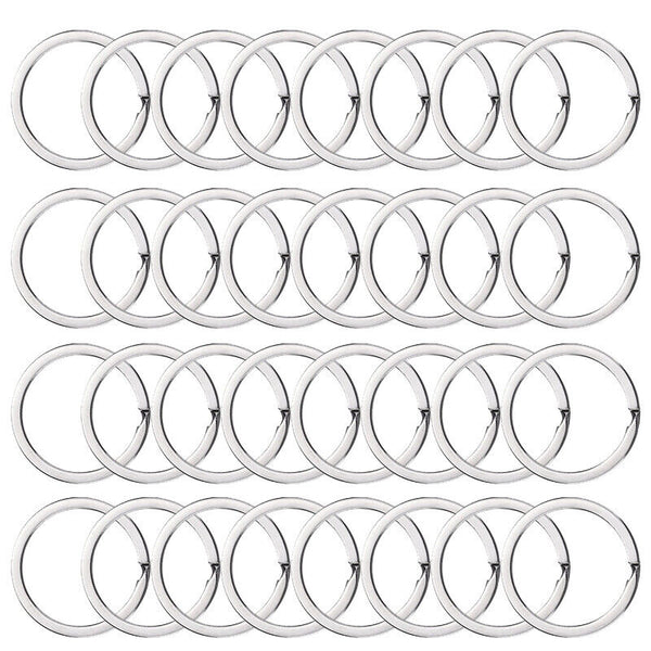 180PCS 25mm Stainless Steel Key Holder Split Scuba Rings Keyring Keychain Keyfob