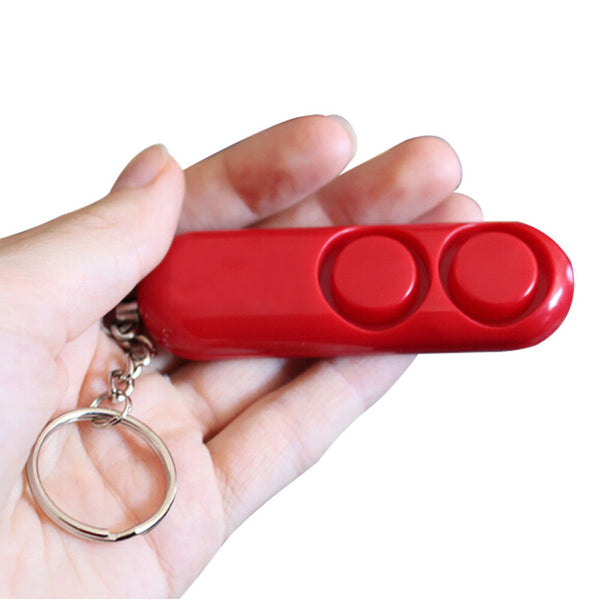 120db Alarm Rape Attack Personal Panic Sirens Loud LED Keyring Twin Dual Siren