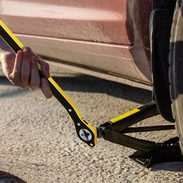 Car Scissor Jack Ratchet Wrench Garage Tire-Wheel Lug Wrench-Handle Repair Tool