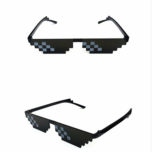 2PCS Chic MEME Deal IT Thug Life Attitude Stylish Glasses 8 Bit Pixel Sunglasses