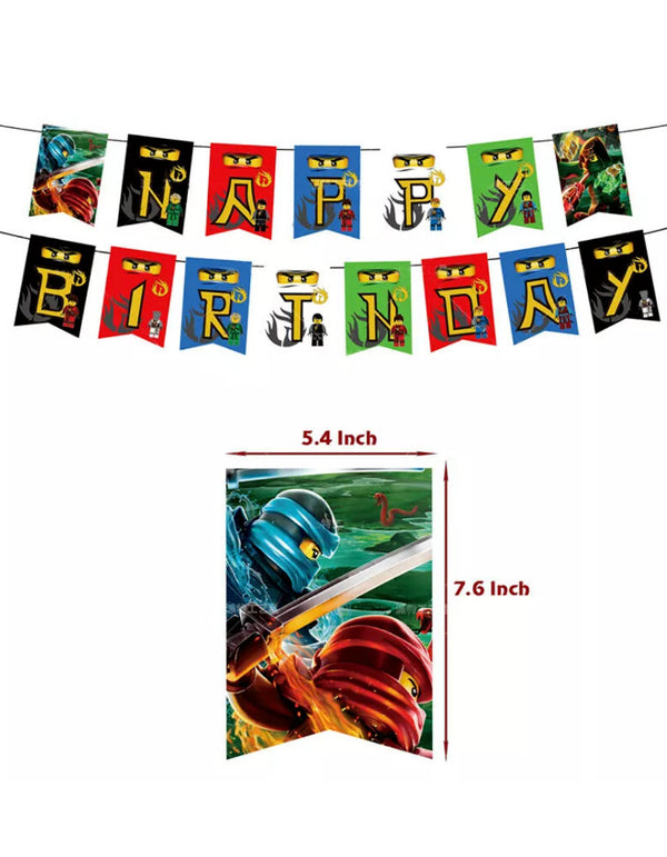 Ninjago Party Tableware Party Supplies Kids Birthday Banner Topper Balloon Plate